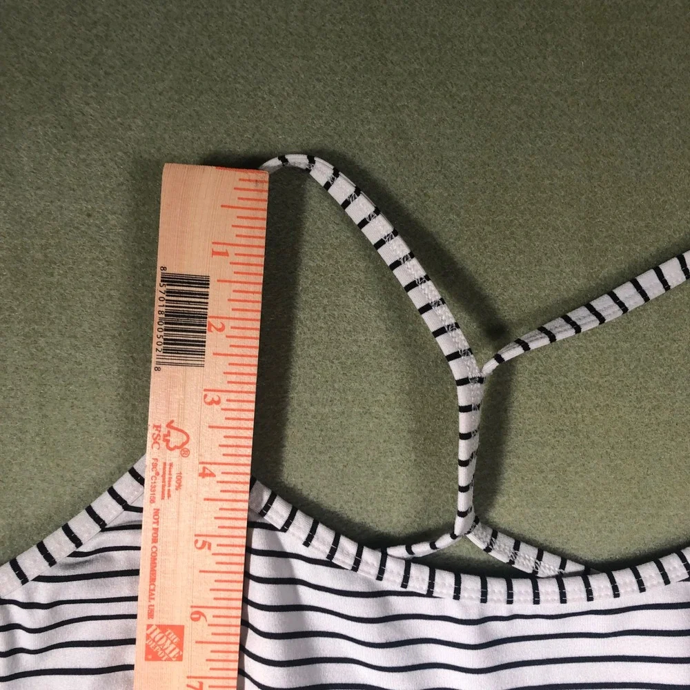 Athletic Works Active Dress Women XL White Black Striped Racerback Summer - Picture 7 of 15